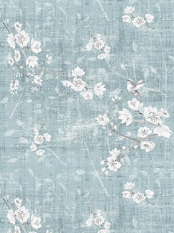 Blossom Fantasia | Sheer - Slate - Scalamandre Fabric