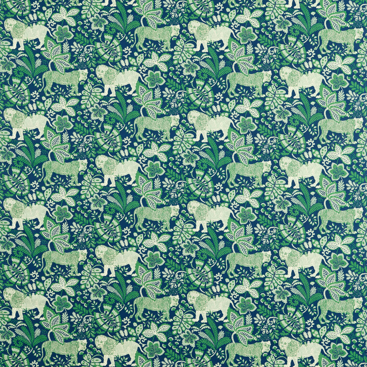 Rumble In The Jungle - Midnight/Mint - SCION Fabric