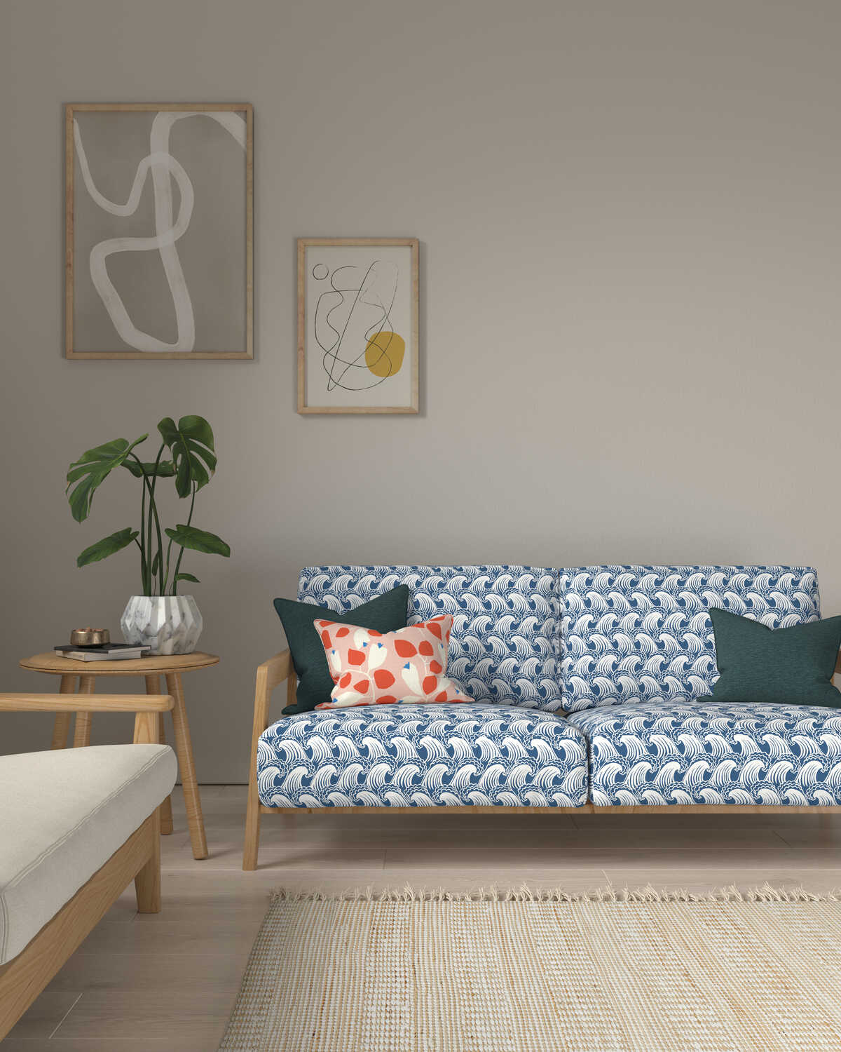 Ride The Wave - Denim - SCION Fabric