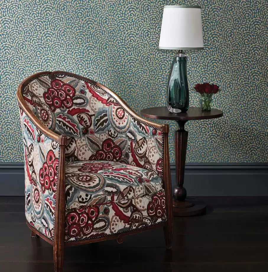 Marchmain Red/Teal - Nina Campbell - NCF4370-01 Fabric