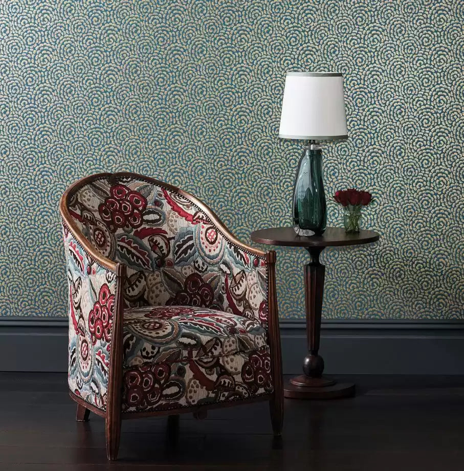 Ashdown Kingsley Ebony/Gold - Nina Campbell - NCW4395-02 -Wallpaper