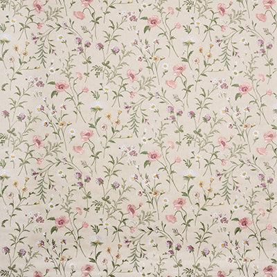 NC Bourton Snowshill Meadow Blush/Lilac - Nina Campbell - NCF4600-02 Fabric - Nina Campbell Fabric