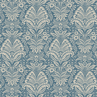 NC Bourton Damask Blue - Nina Campbell - NCF4603-01 Fabric - Nina Campbell Fabric