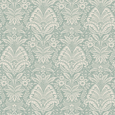 NC Bourton Damask Aqua - Nina Campbell - NCF4603-04 Fabric - Nina Campbell Fabric