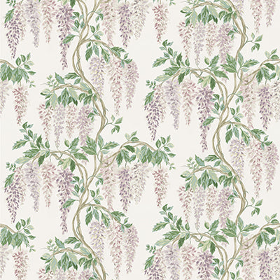 NC Bourton Wisteria Walk Lilac/Green - Nina Campbell - NCF4605-02 Fabric - Nina Campbell Fabric