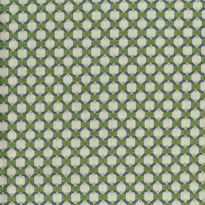 NC Bourton Weaves Loveden Green/Cobalt - Nina Campbell - NCF4610-04 Fabric - Nina Campbell Fabric