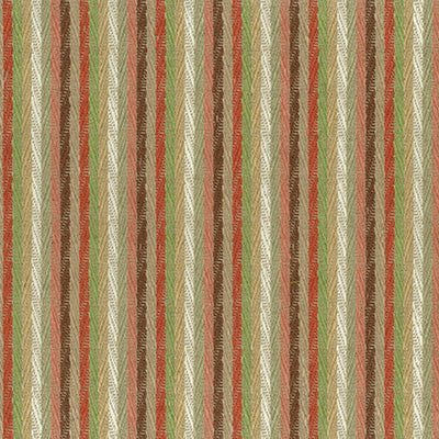 NC Bourton Weaves Popham Red/Coral/Green - Nina Campbell - NCF4614-01 Fabric - Nina Campbell Fabric