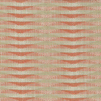NC Bourton Weaves Kingham Coral/Beige - Nina Campbell - NCF4615-02 Fabric - Nina Campbell Fabric