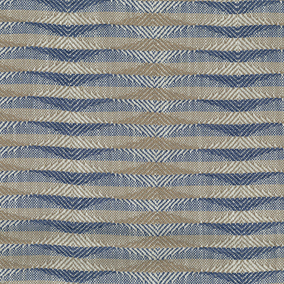 NC Bourton Weaves Kingham Blue/Taupe - Nina Campbell - NCF4615-04 Fabric - Nina Campbell Fabric