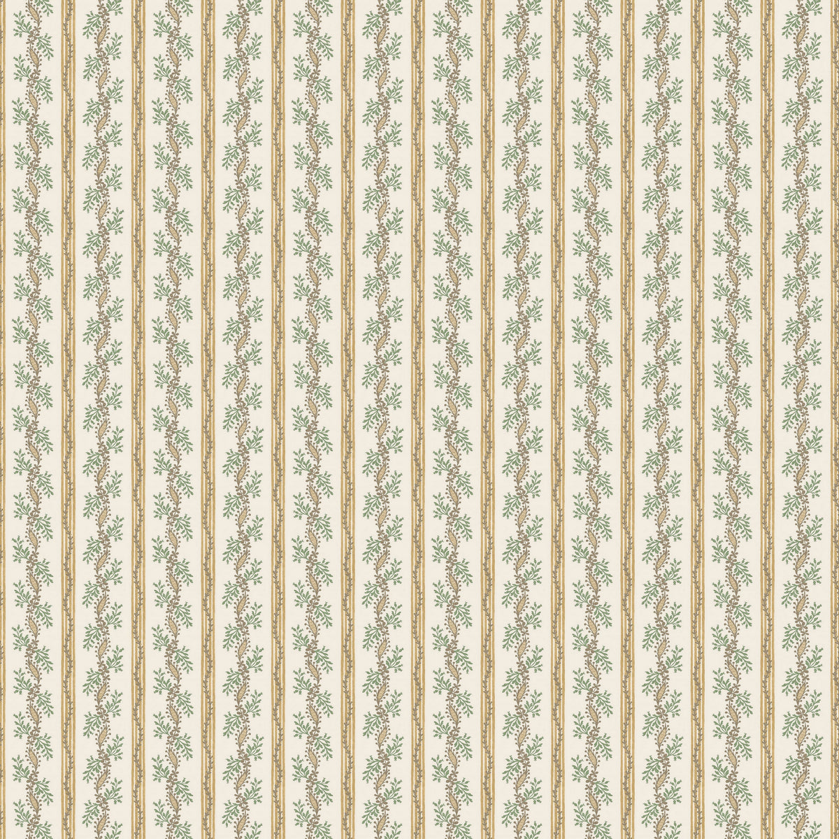 Odile Ochre/Sage Nina Campbell Dauphine wallpaper NCW4631-04