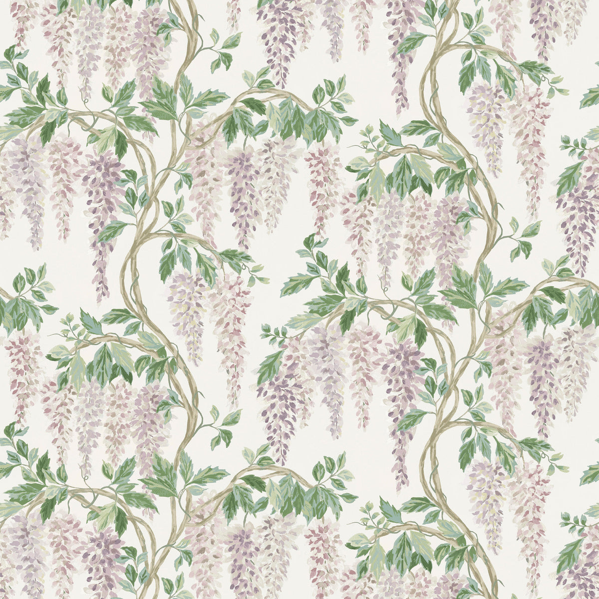 Wisteria Walk Lilac/Green Nina Campbell Dauphine wallpaper NCW4632-02