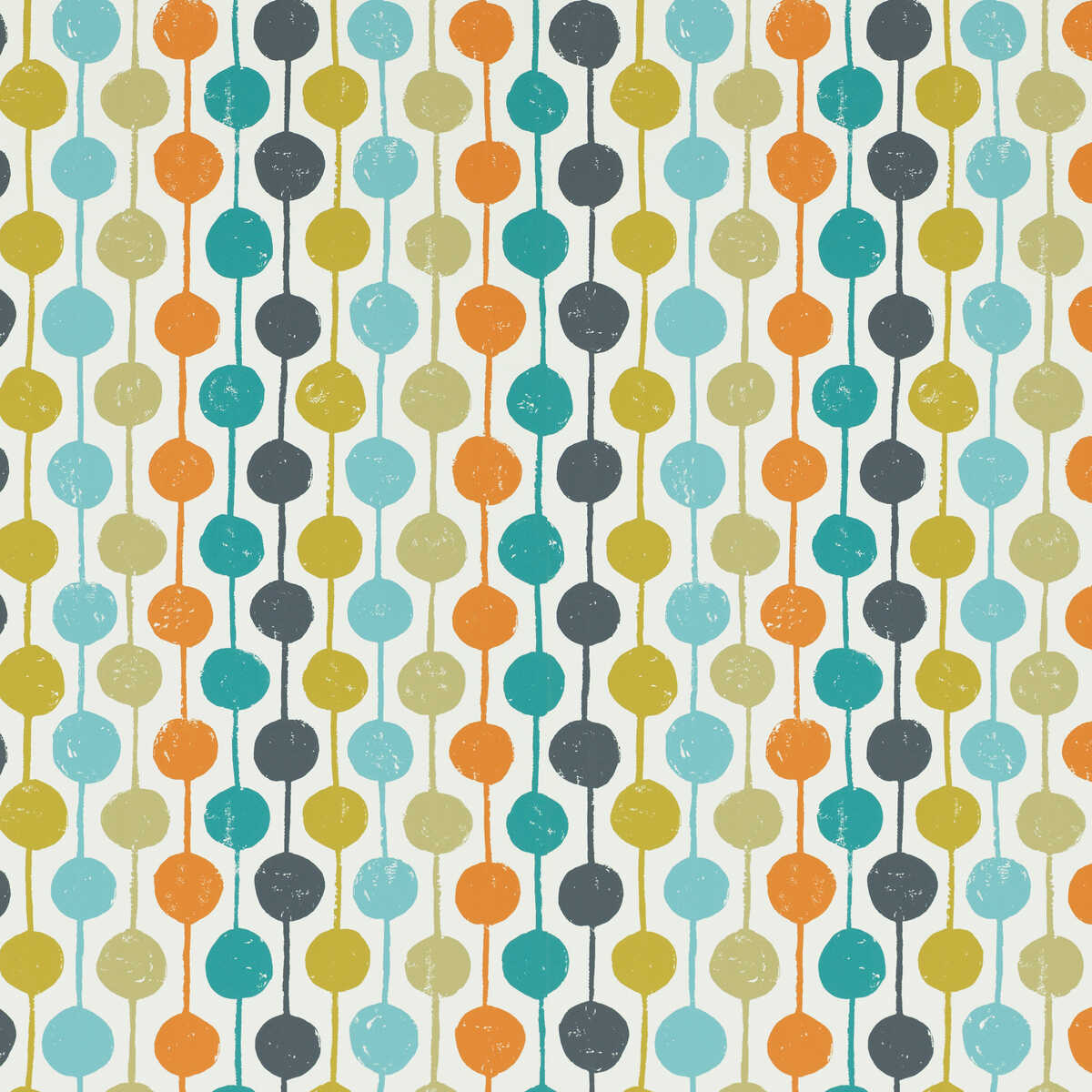 Taimi Wp - Sulphur/Tangerine/Kingfisher - SCION Wallpaper