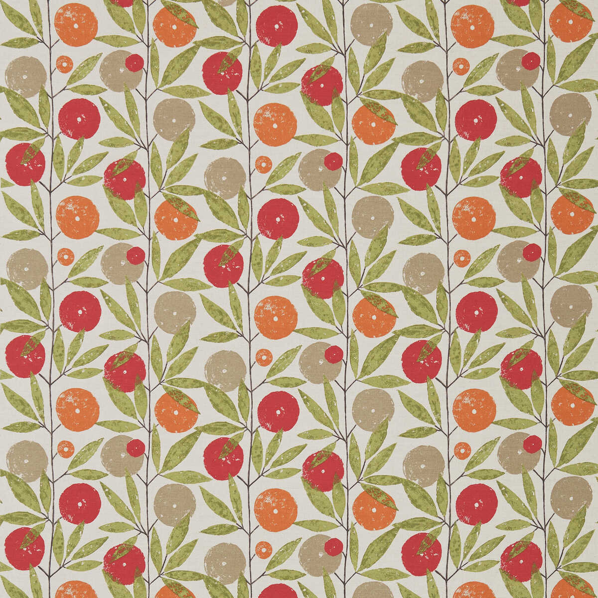 Blomma - Tangerine/Chilli/Citrus - SCION Fabric