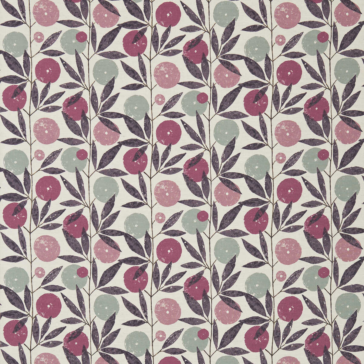 Blomma - Heather/Damson/Stone - SCION Fabric