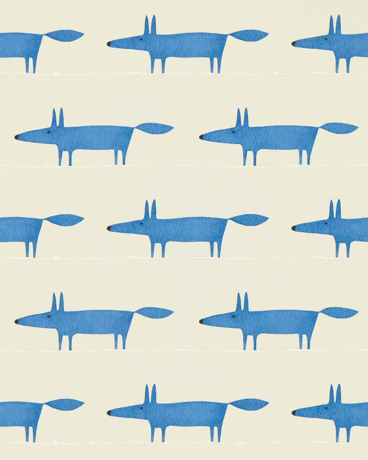 Midi-Fox-Wp-Pebble-Denim-Scion-Wallpaper - SCION Wallpaper
