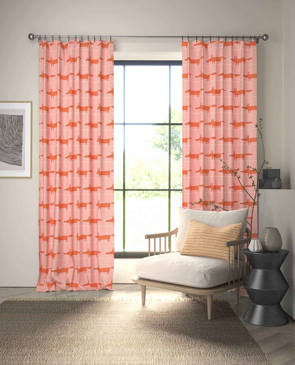 Midi-Fox-Milkshake-Rose-Scion-Fabric - SCION Fabric