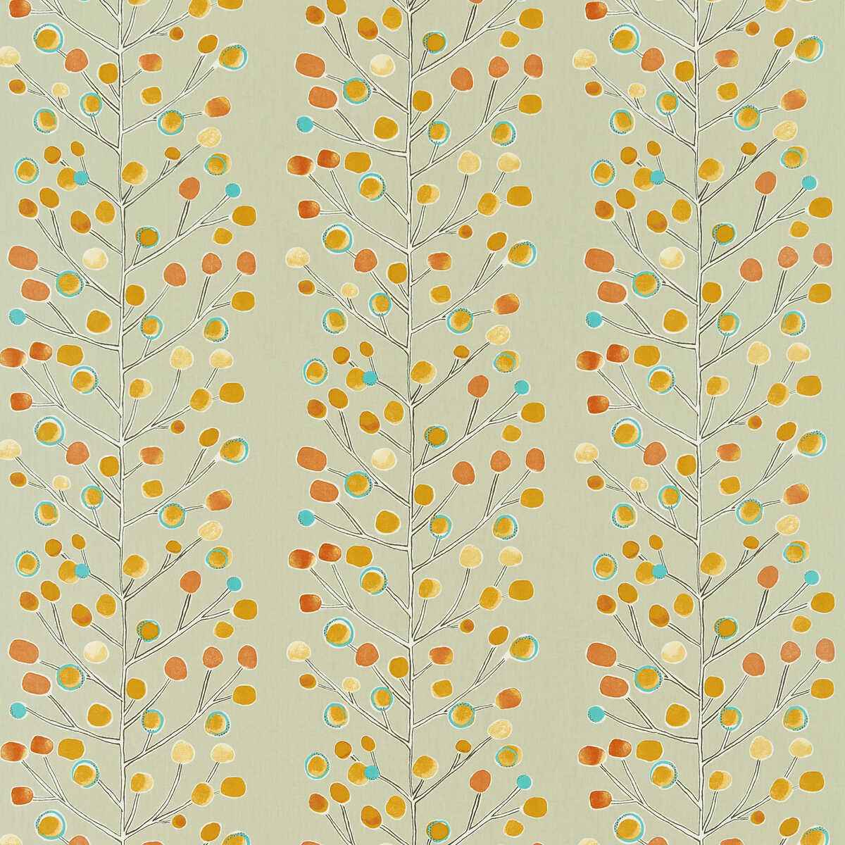 Berry-Tree-Neutral-Tangerine-Scion-Fabric