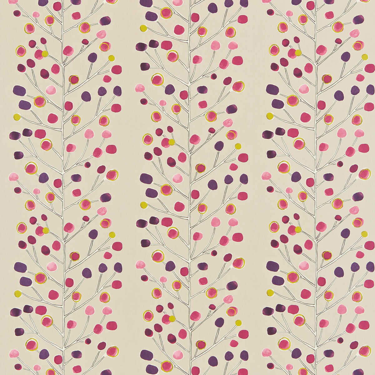 Berry Tree - Mint/Plum/Berry - SCION Fabric