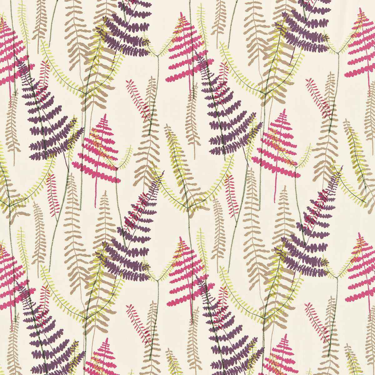 Athyrium-Plum-Fuchsia-Scion-Fabric - SCION Fabric