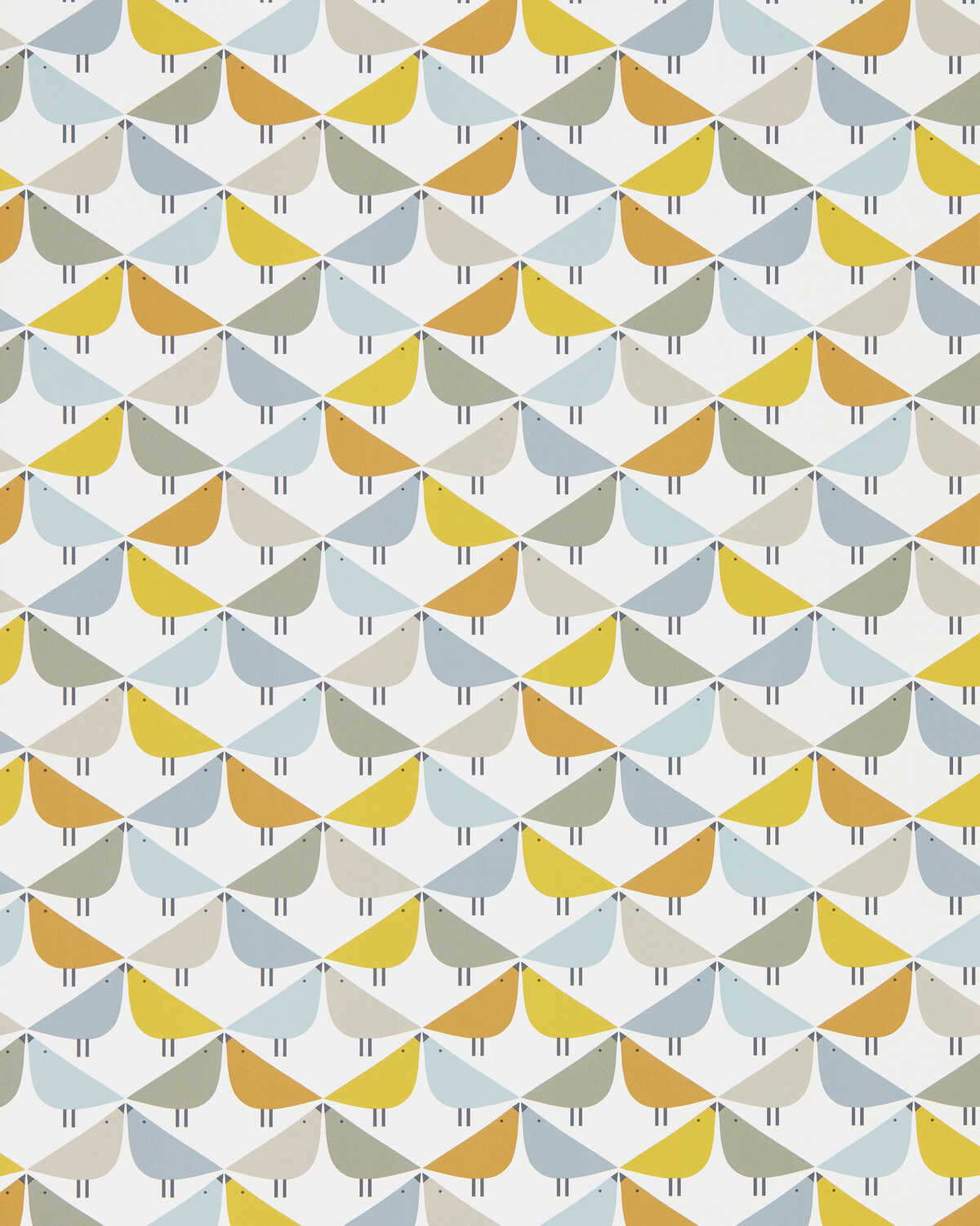Lintu Wp - Dandelion/Butterscotch/Pebble - SCION Wallpaper