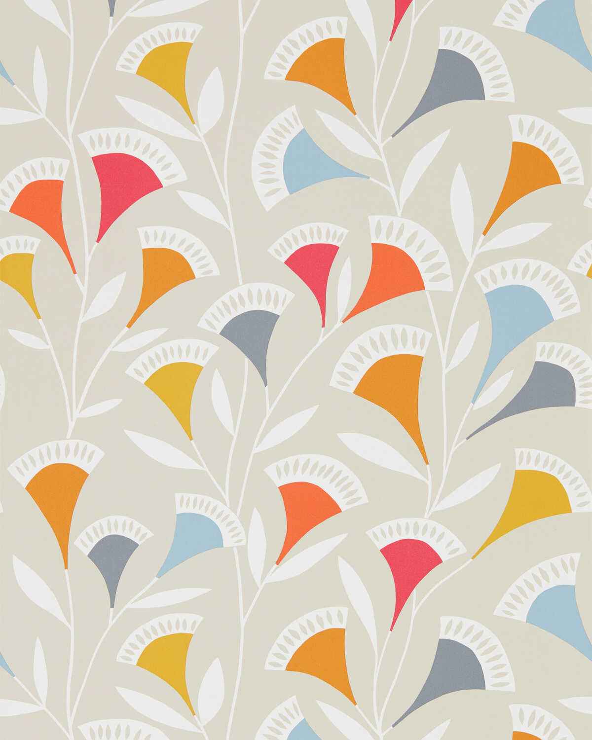 Noukku-Wp-Watermelon-Tangerine-Slate-Scion-Wallpaper - SCION Wallpaper