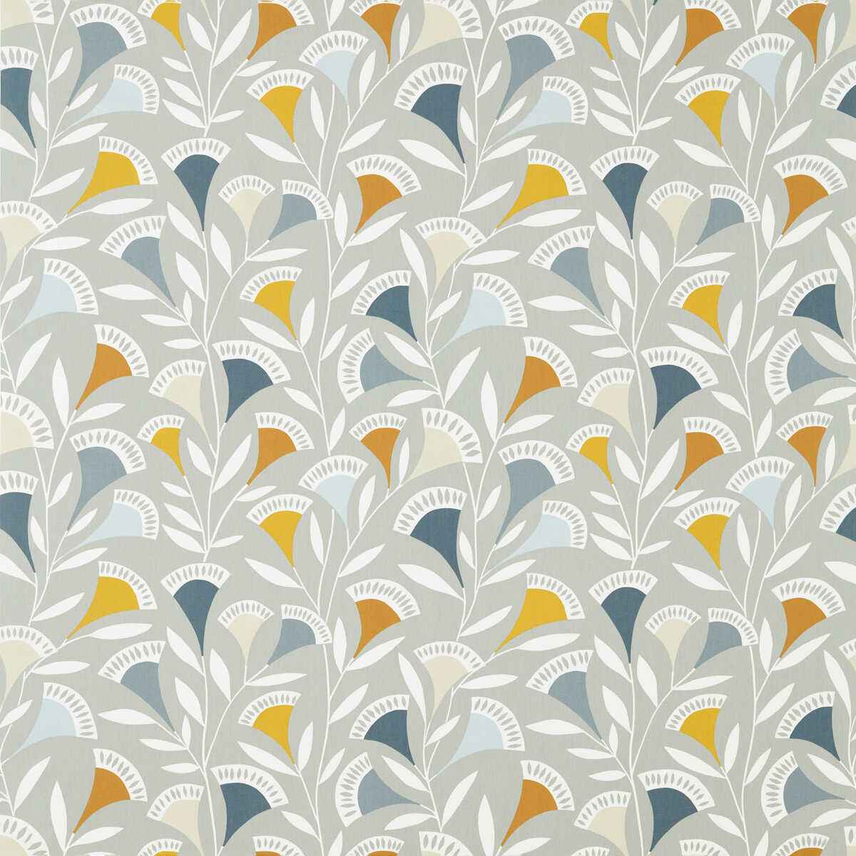 Noukku-Dandelion-Butterscotch-Charcoal-Scion-Fabric - SCION Fabric
