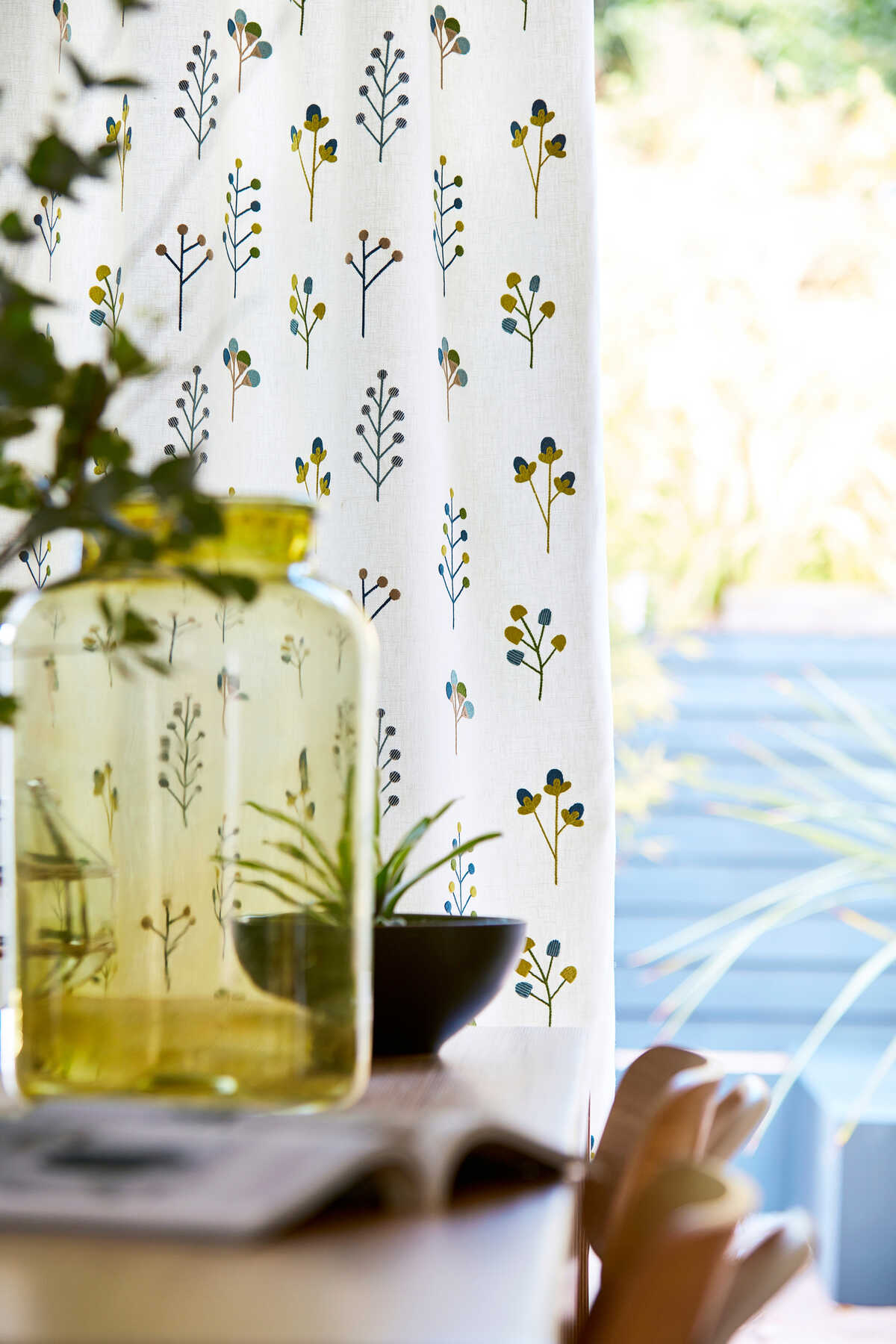 Mukula - Gecko/Citrus/Pacific - SCION Fabric