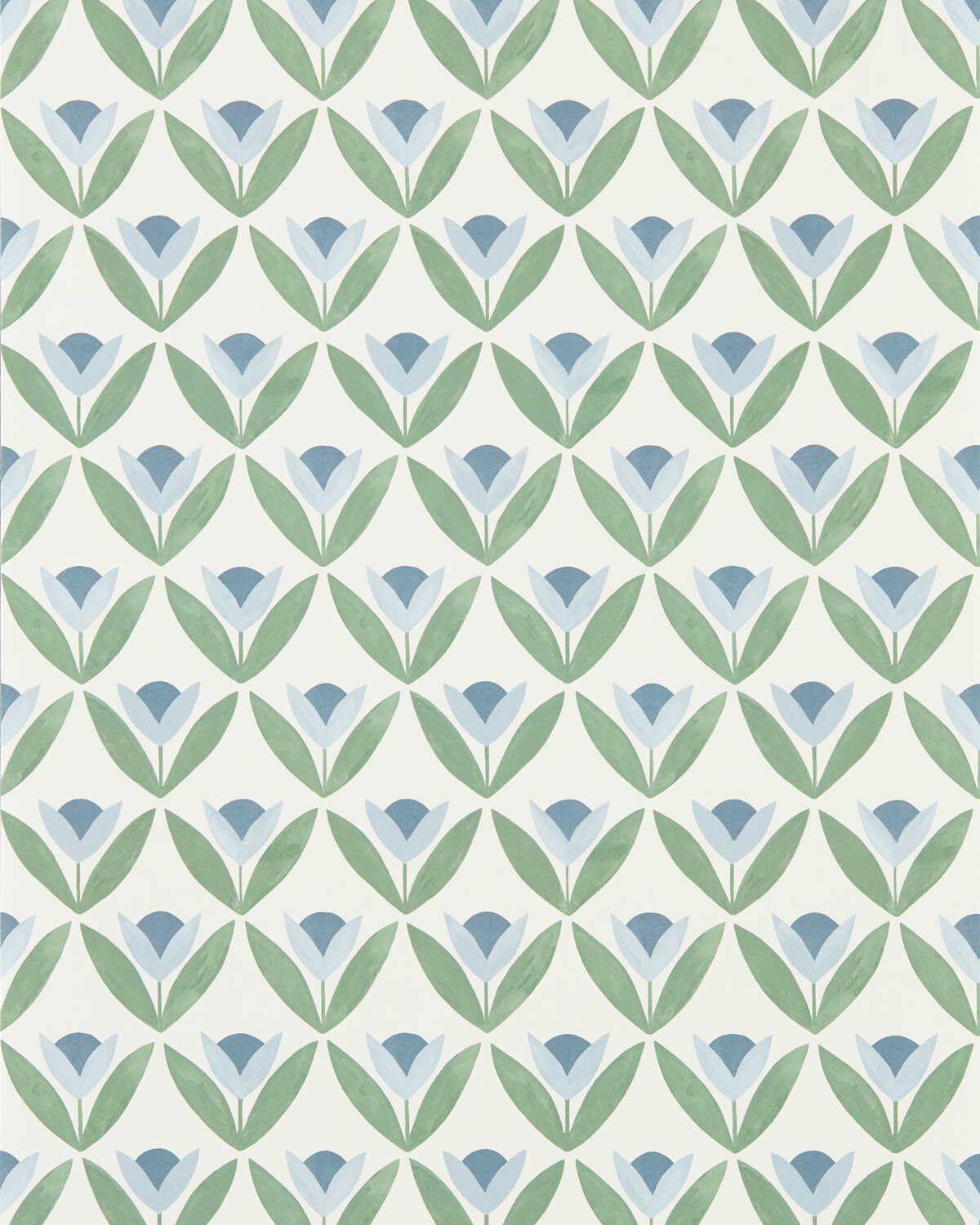 Tulip Trellis Wp - Coast Blue - SCION Wallpaper