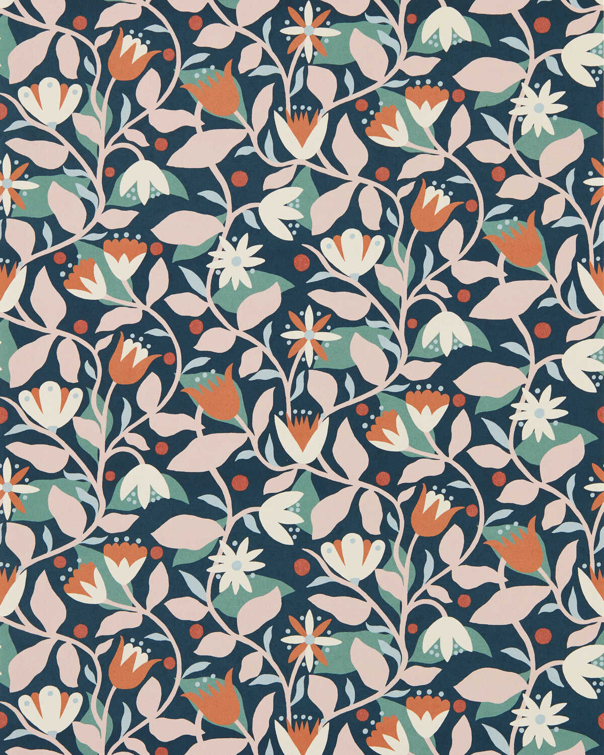 Dancing Daisies Wp - Midnight
