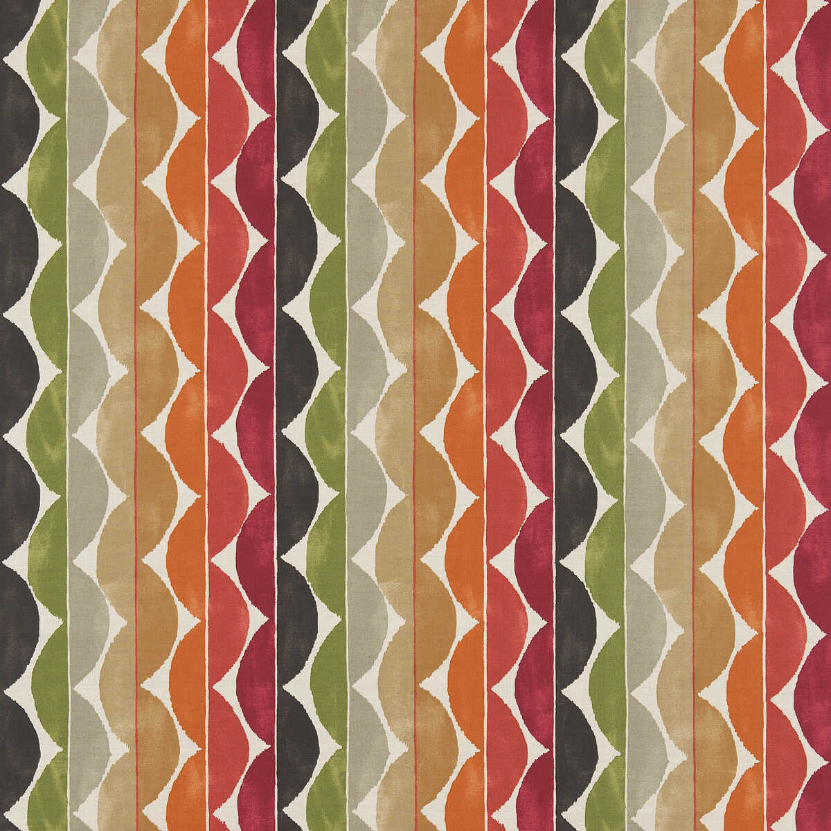 Yoki - Terracotta/Moss/Amber - SCION Fabric