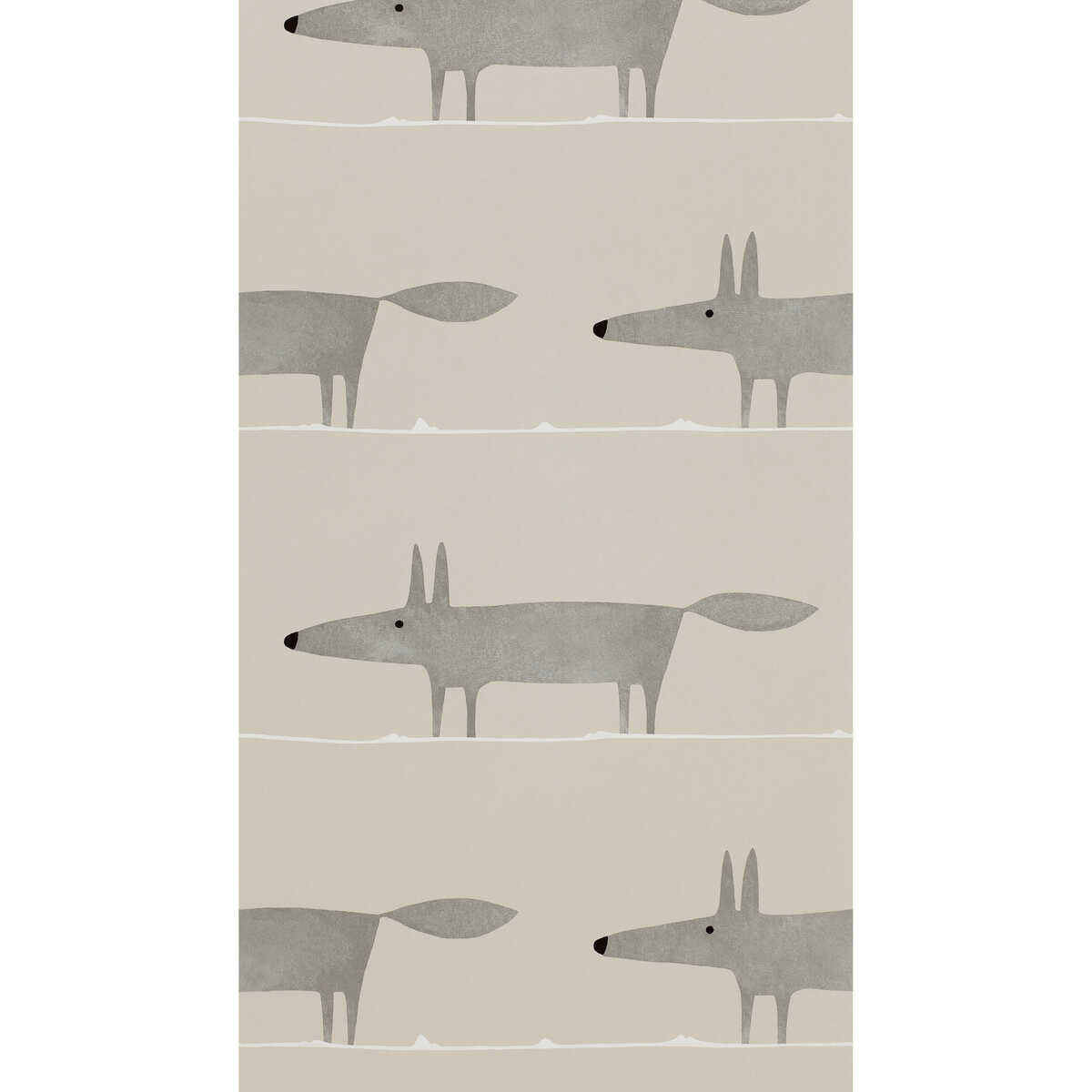 Mr Fox Wp - Silver - SCION Wallpaper