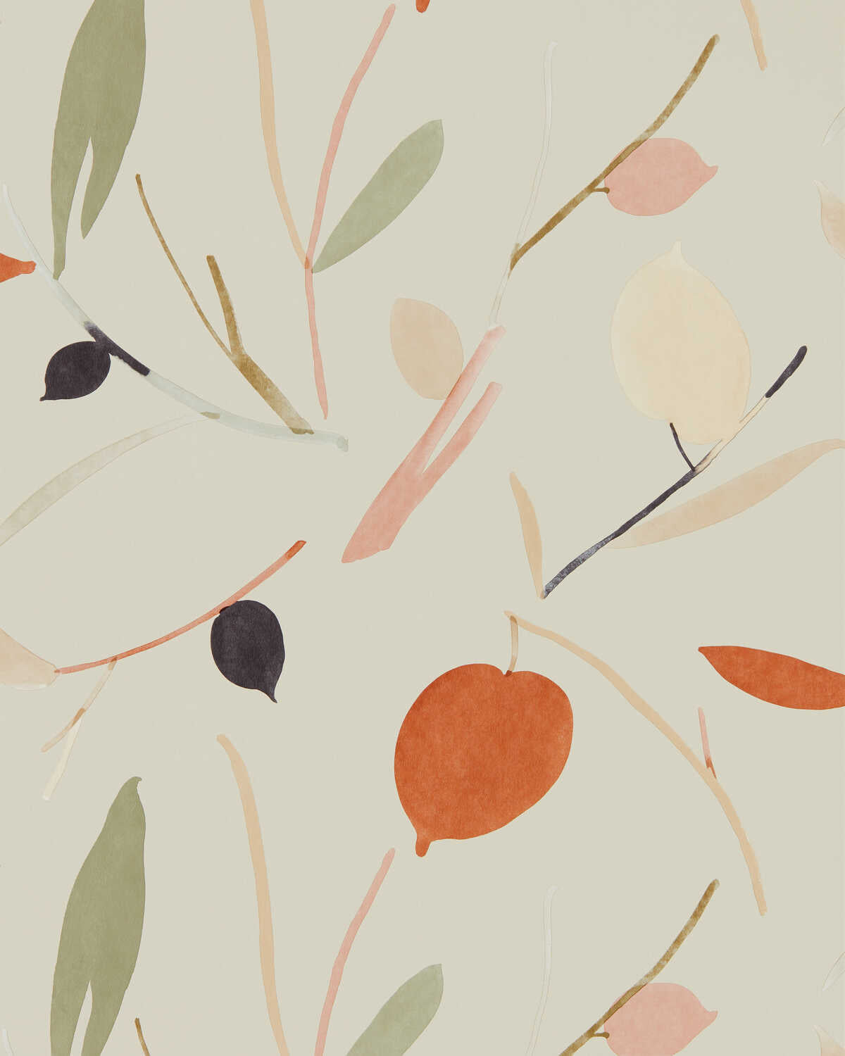 Oxalis Wp - Spice/Raffia - SCION Wallpaper