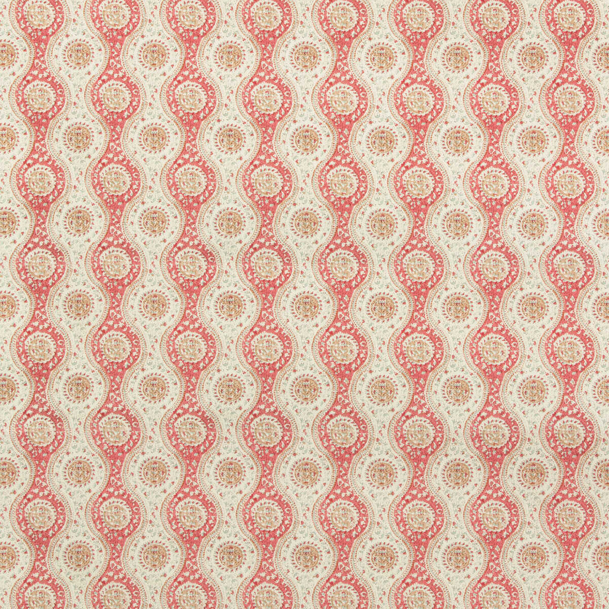 Nadari Print - Red/Beige - BRUNSCHWIG & FILS Fabric