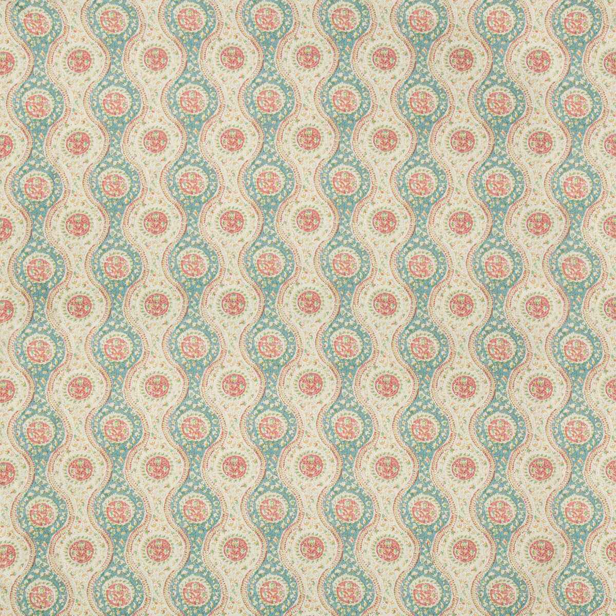 80191291370 Nadari Print Teal Rose Brunschwig Fils Fabric