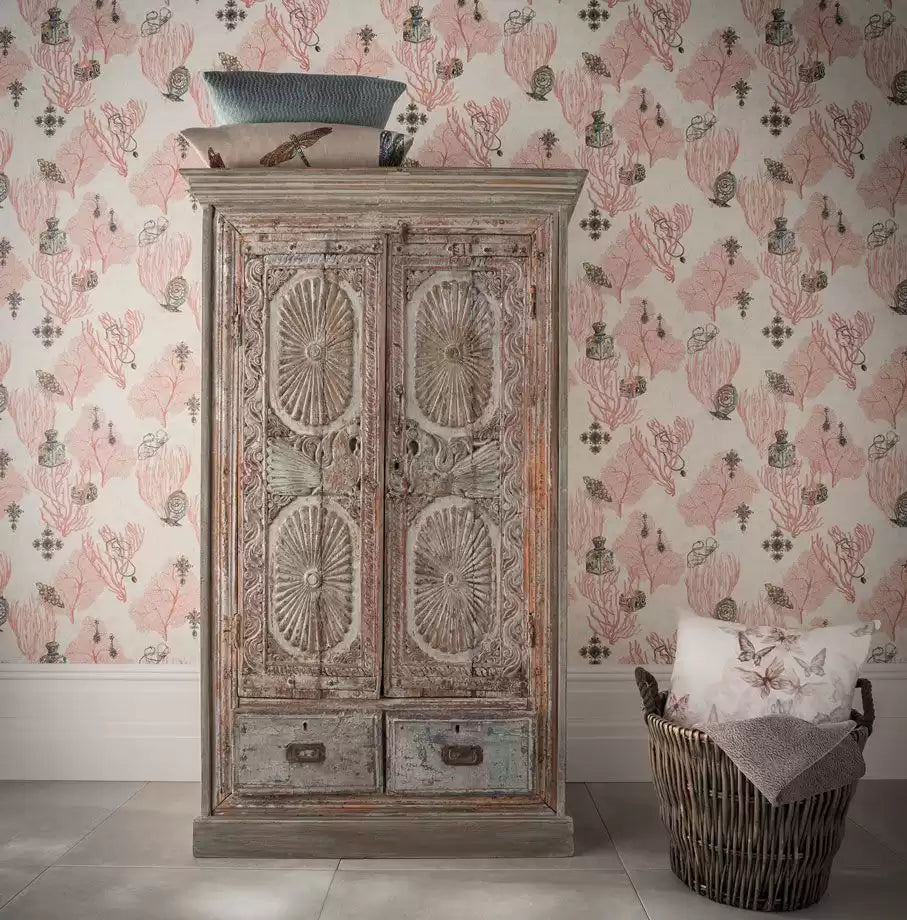 Deya Coralino Coral/Amethyst/Gold - Matthew Williamson - W7262-01 Wallcovering