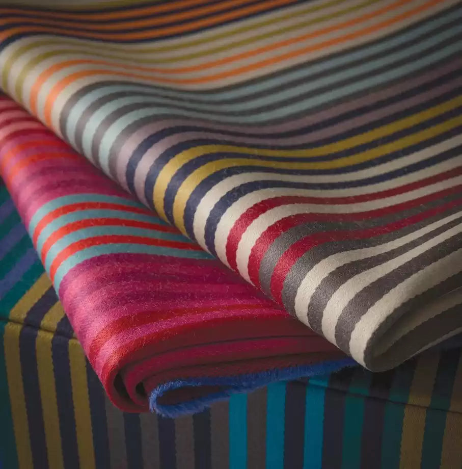 Memphis Supreme Stripe Rust/Teal/Jade - Osborne & Little - F7321-02 Fabric