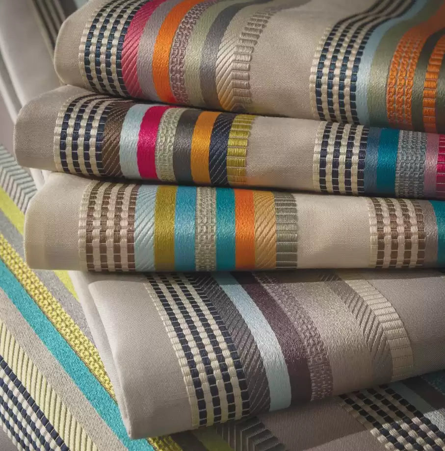 Memphis Valli Stripe Rose/Sage - Osborne & Little - F7324-01 -Fabric