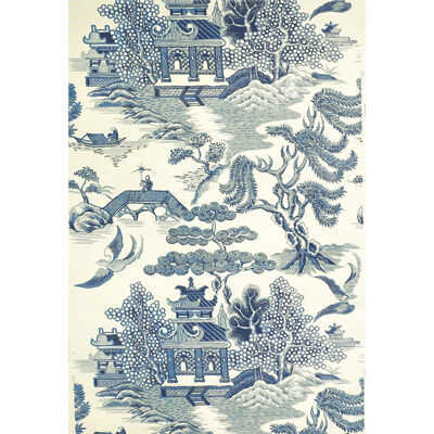 Willow Lake - Blue/Cream - LEE JOFA Wallpaper