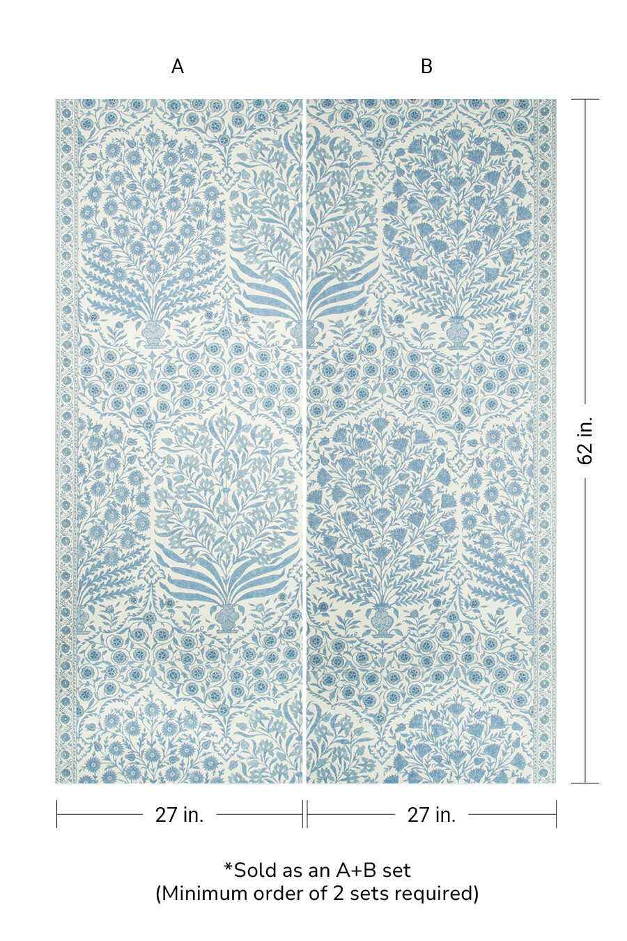 Sameera-Paper-Blue-Indigo-Lee-Jofa-Wallpaper - LEE JOFA Wallpaper