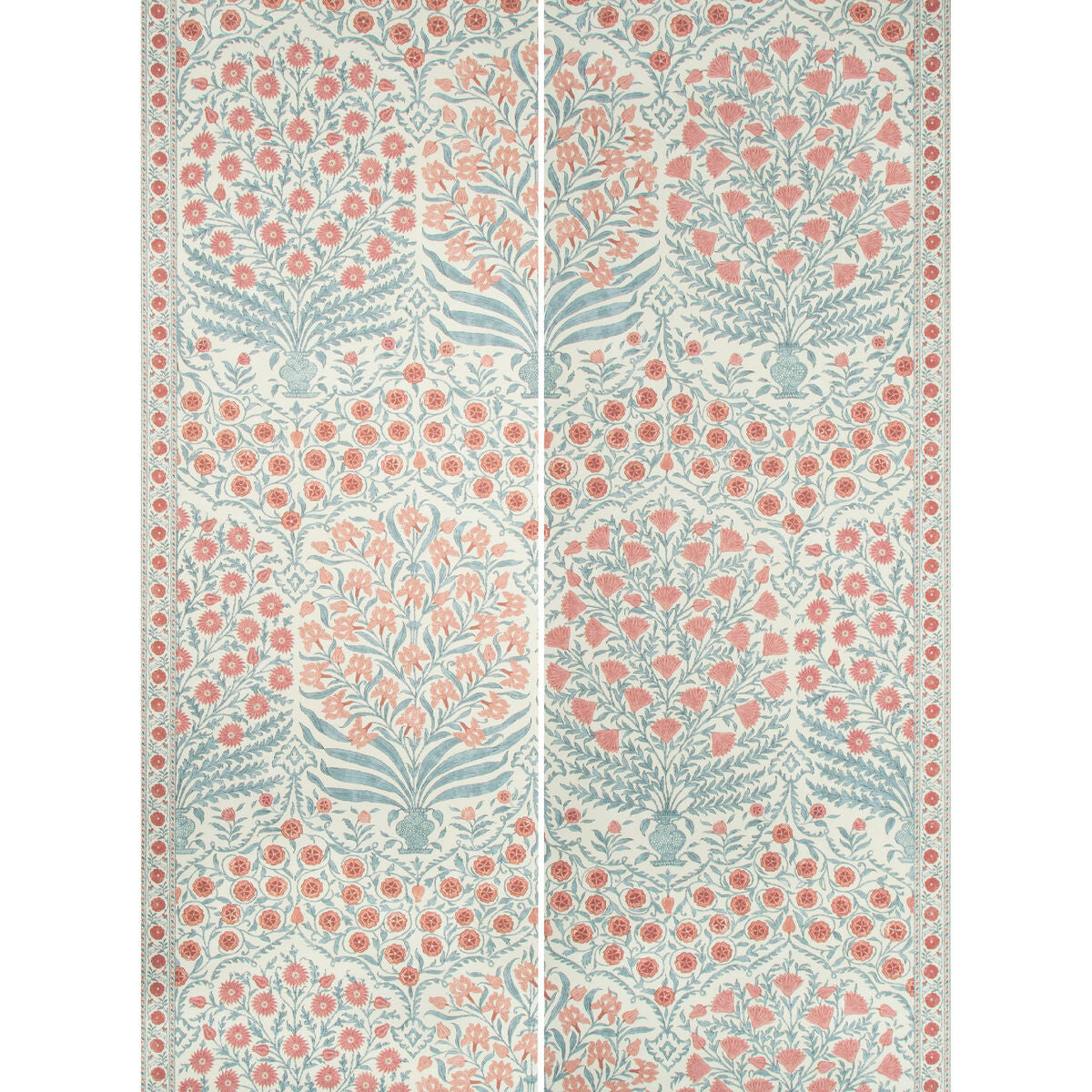 Sameera Paper - Red/Blue - Lee Jofa Wallpaper