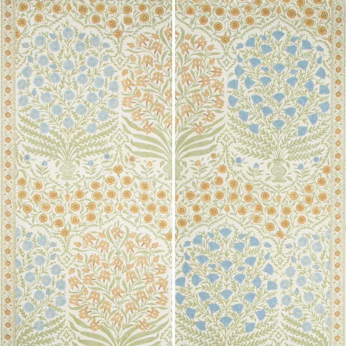 Sameera-Paper-Sapphire-Gold-Lee-Jofa-Wallpaper - LEE JOFA Wallpaper