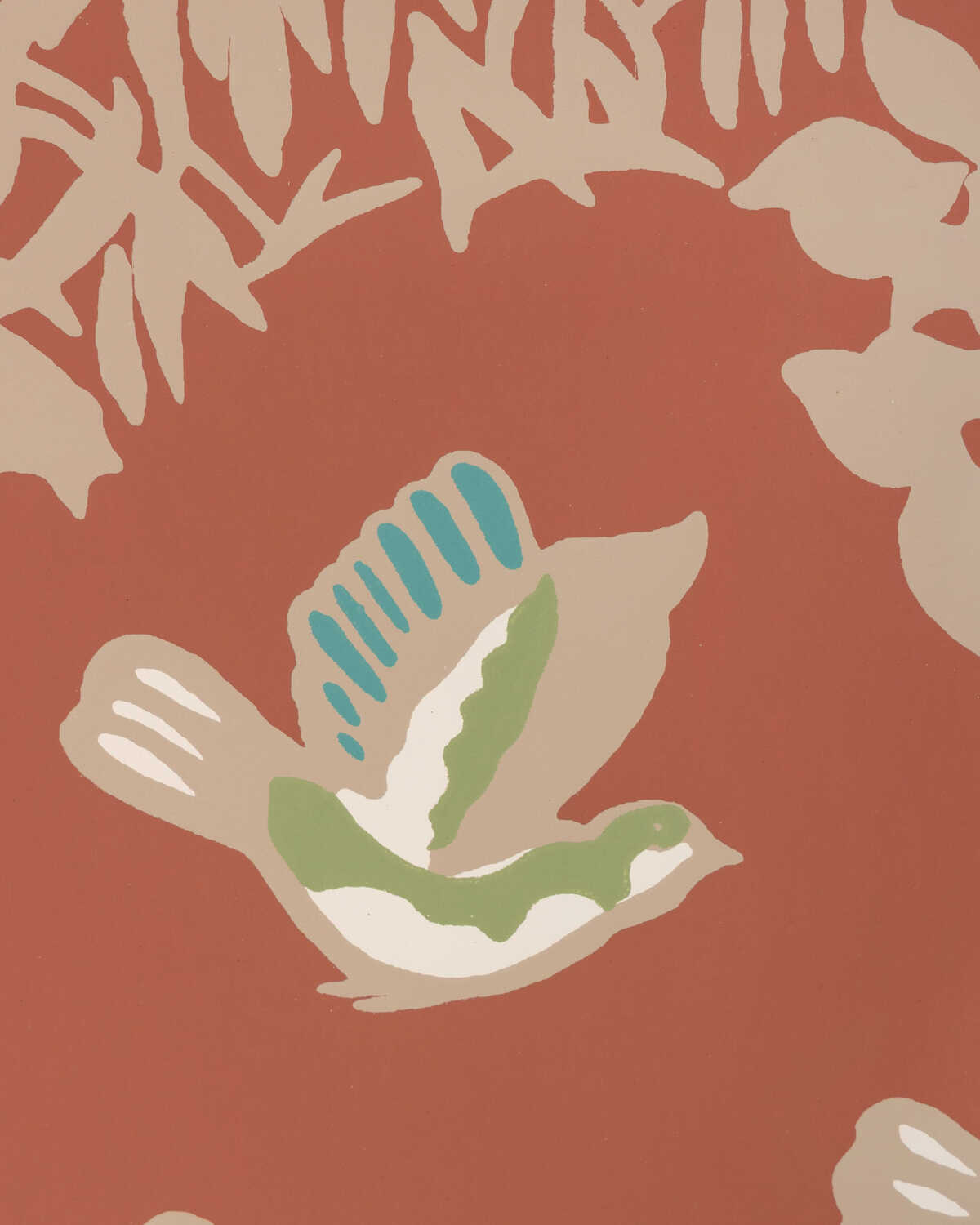 Mille Fleur Wp - Brick - LEE JOFA Papel pintado
