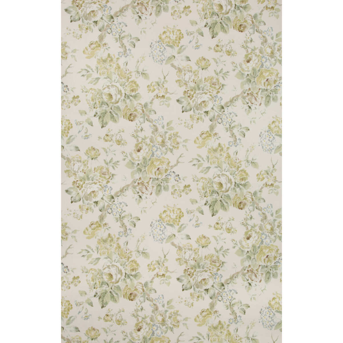 Garden Roses Wp - Lime/Leaf - LEE JOFA Wallpaper