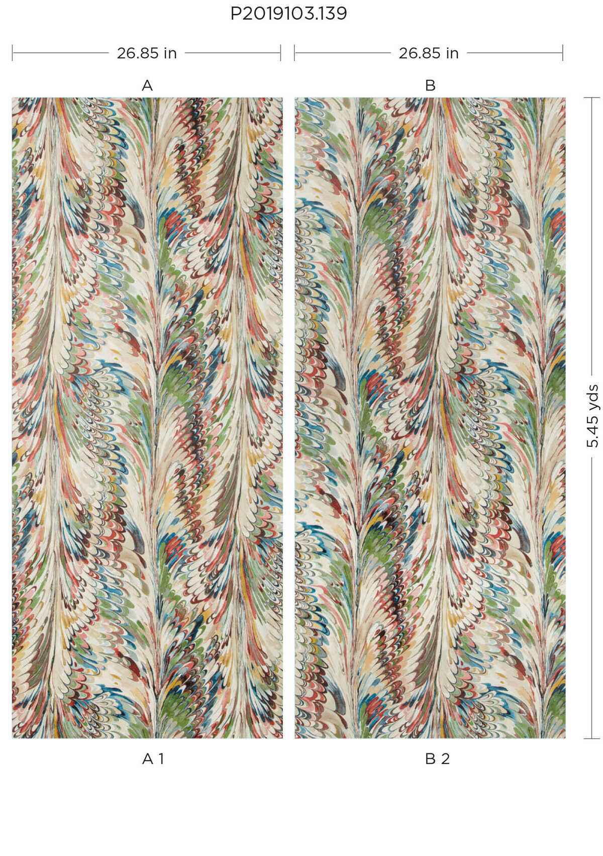 Taplow-Paper-Spice-Leaf-Lee-Jofa-Wallpaper - LEE JOFA Wallpaper
