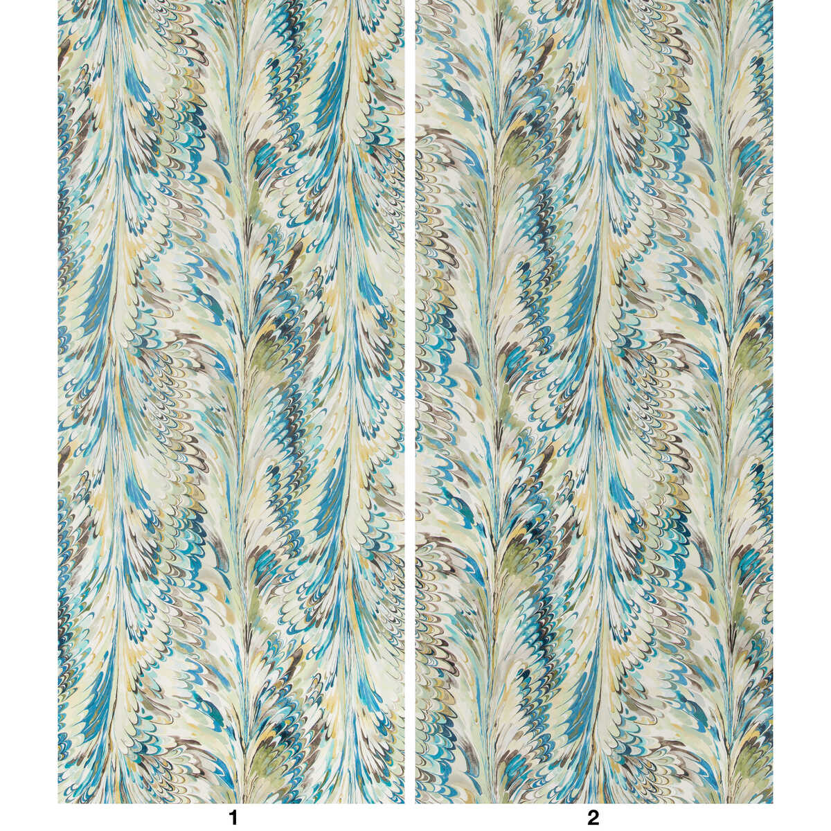 Taplow Paper - Peacock/Gold - LEE JOFA Wallpaper