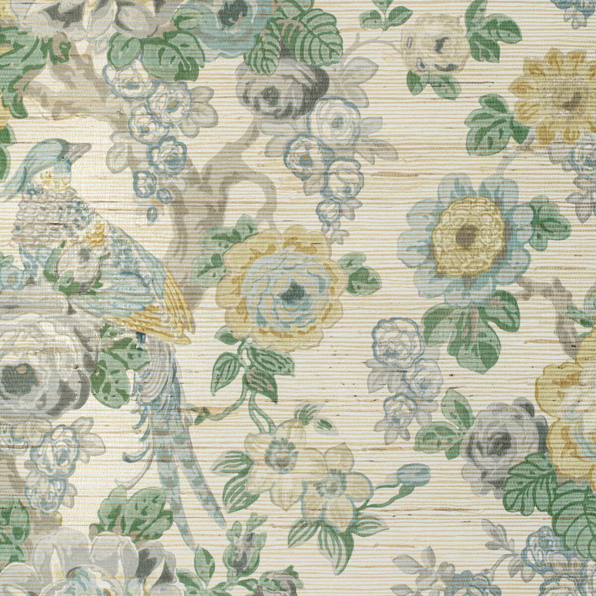 Avondale Paper - Slate/Aqua - LEE JOFA Wallpaper