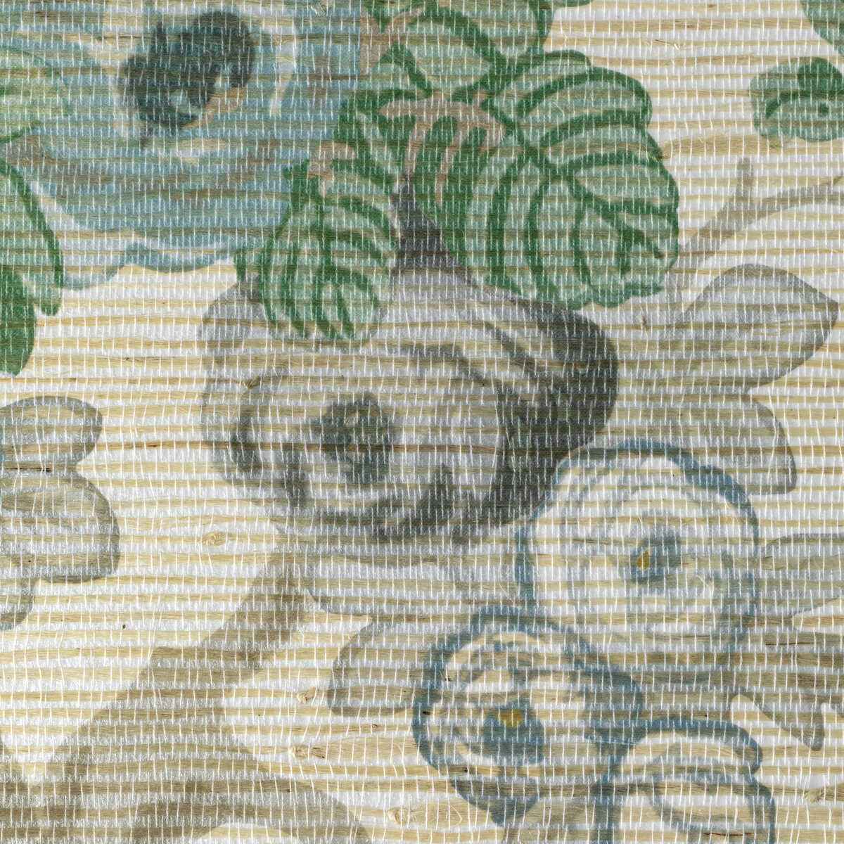 Avondale-Paper-Slate-Aqua-Lee-Jofa-Wallpaper - LEE JOFA Wallpaper