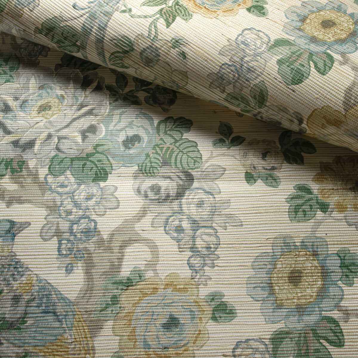 Avondale-Paper-Slate-Aqua-Lee-Jofa-Wallpaper - LEE JOFA Wallpaper