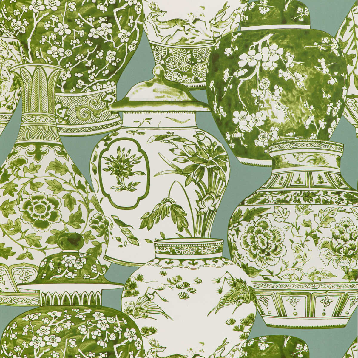 Pandan Paper - Mist/Jade - LEE JOFA Wallpaper
