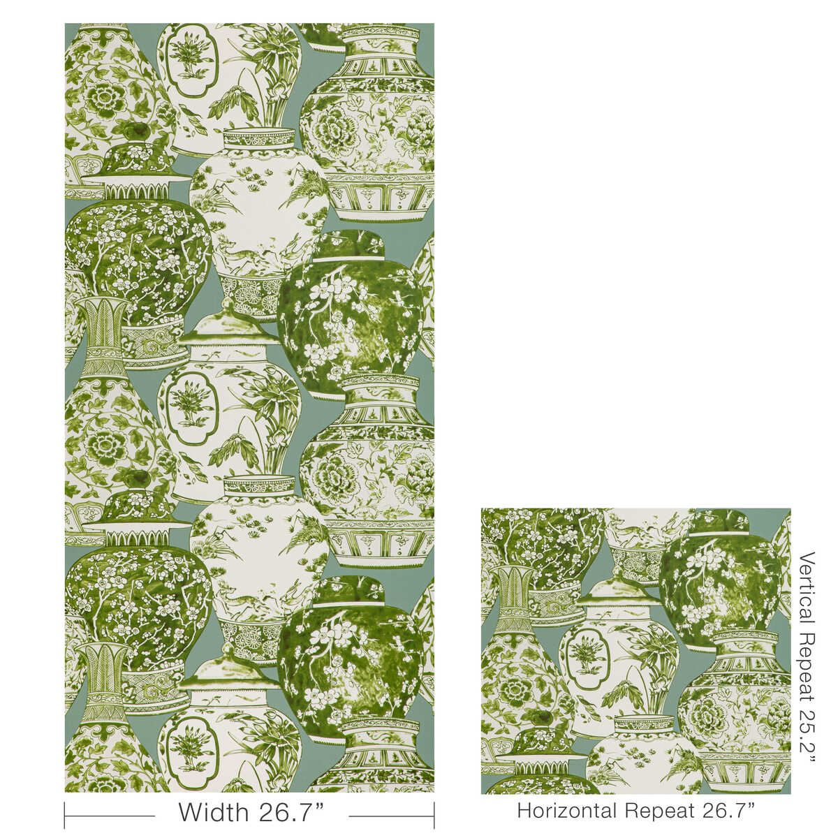 Pandan Paper - Mist/Jade - LEE JOFA Wallpaper